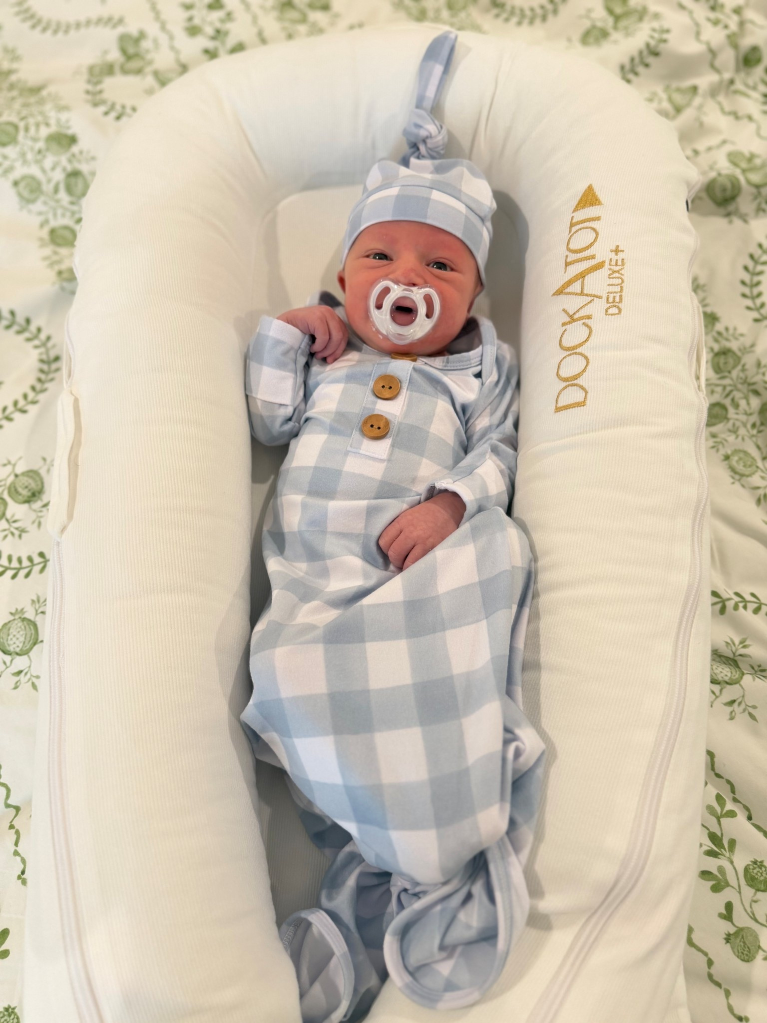 My MIL gifted Hampton this Caden & Lane gown and hat set - how adorable! So soft & 20% off today! 🤍

#LTKKids #LTKSaleAlert #LTKmomlife