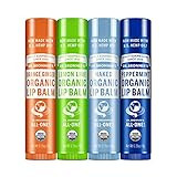 Dr. Bronner's - Organic Lip Balm (4-Pack Variety Peppermint, Orange Ginger, Naked, Lemon Lime) - ... | Amazon (US)