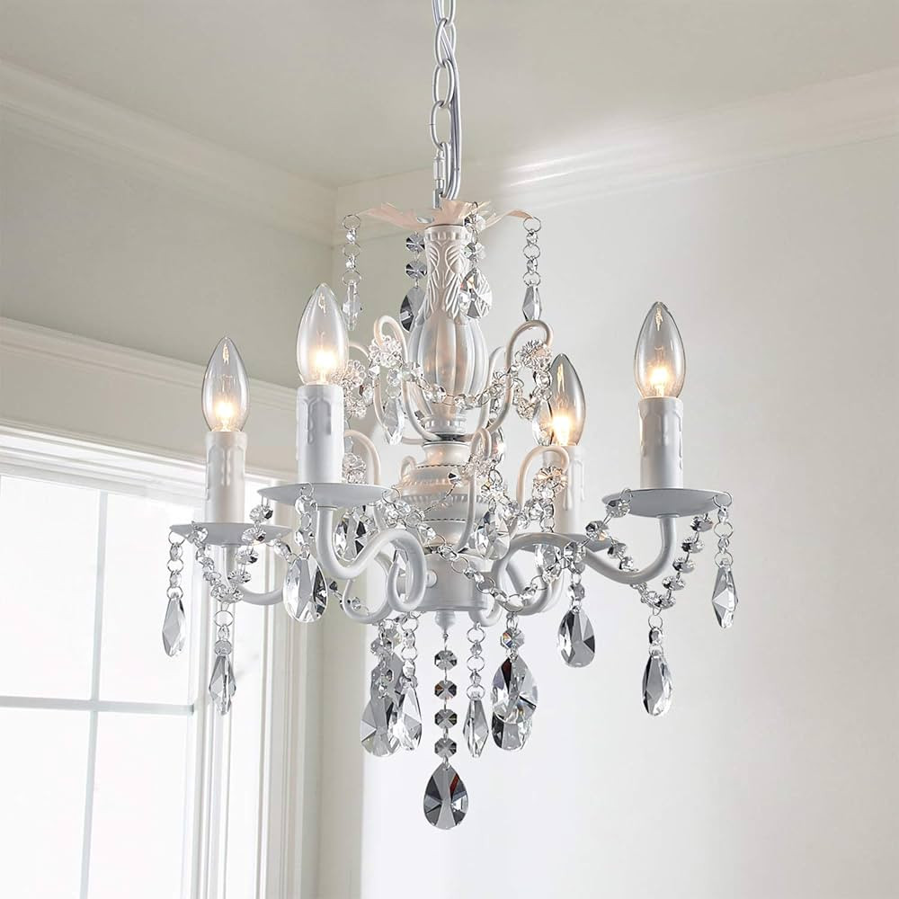 Saint Mossi Crystal Chandelier with 5 Lights,Modern LED Ceiling Light Fixture,Contemporary Pendan... | Amazon (US)