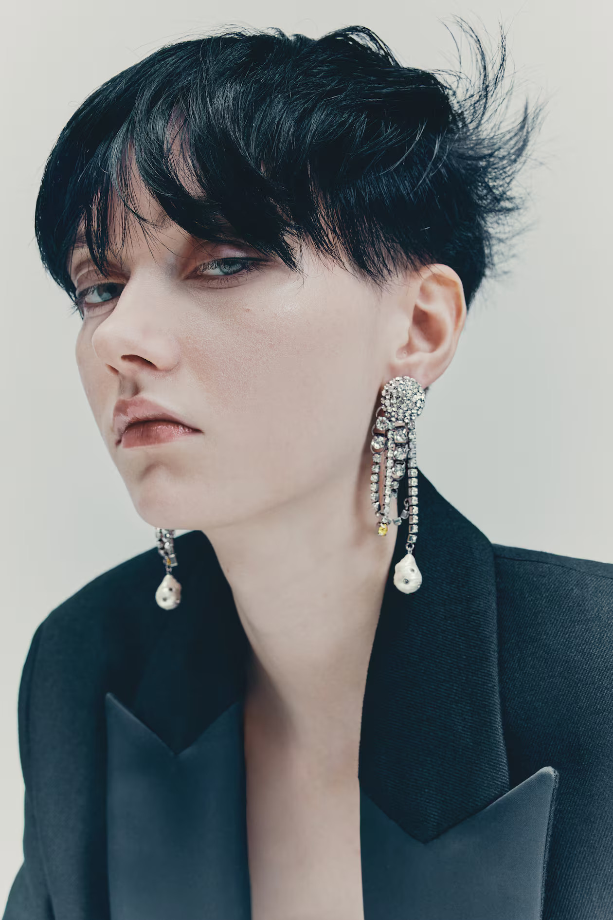 Rhinestone Clip Earrings | H&M (US + CA)