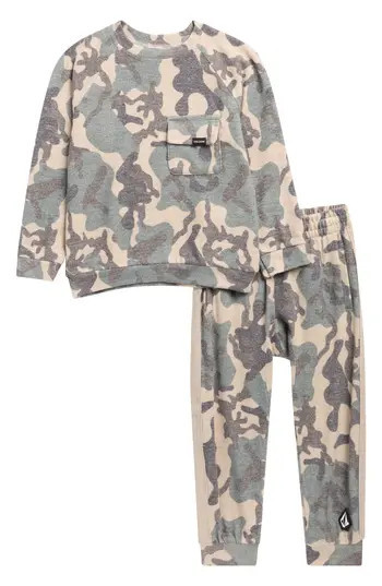 Volcom Kids' Fleece Top & Joggers Set in Camo at Nordstrom Rack, Size 5 | Nordstrom Rack