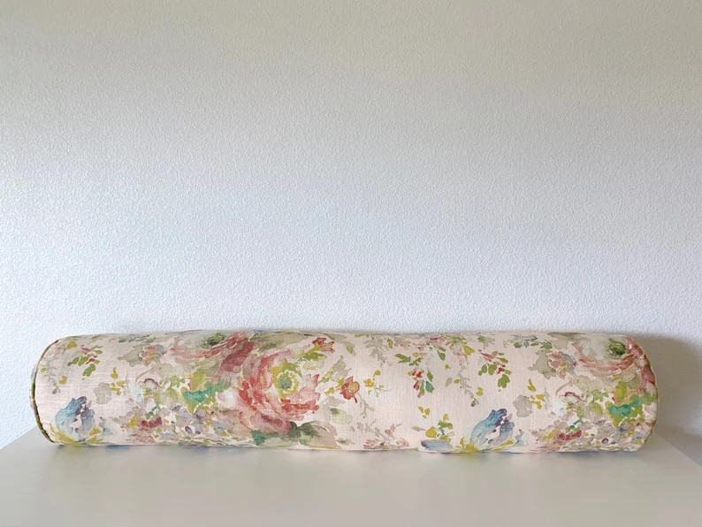Ballard Designs Langley Blush Bolster Pillow Cover / Available | Etsy | Etsy (US)