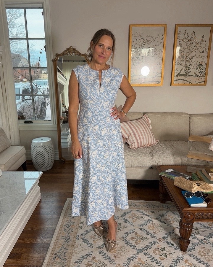 I’m loving the delicate details on this springtime dress—the soft hues and elongated neckline create an elegant, flattering silhouette. Lightweight and versatile, it dresses up or down effortlessly for any occasion. A timeless pick that feels fresh and feminine. s

I’m wearing a size 8 in the dress  

#LTKOver40 #LTKMidsize