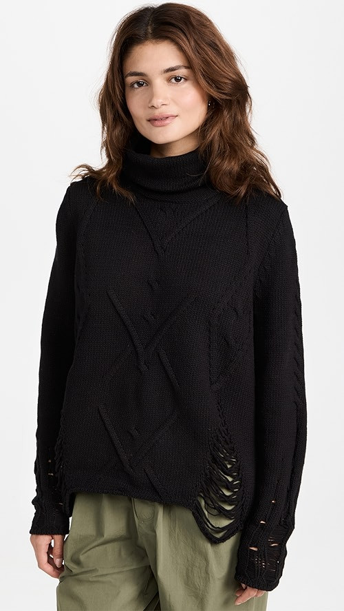 Laddered Roll Neck Sweater | Shopbop