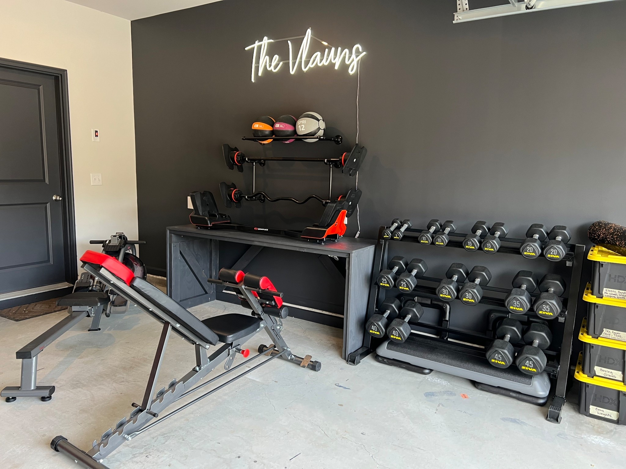 Nothing but gains here. Whatever the weather, anytime, no excuses. We converted part of our garage into a compact home gym! This efficient space still allows us to use the other half as a workshop for DIYs and tightly cleans up so that we can still fit a car in! 

#LTKHome #LTKFindsUnder100 #LTKActive