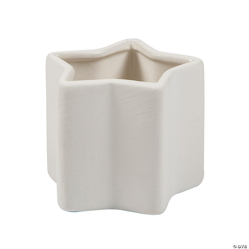 3 1/4" x 2 3/4" DIY Ceramic Star-Shaped Planters - 12 Pc. | Oriental Trading Company