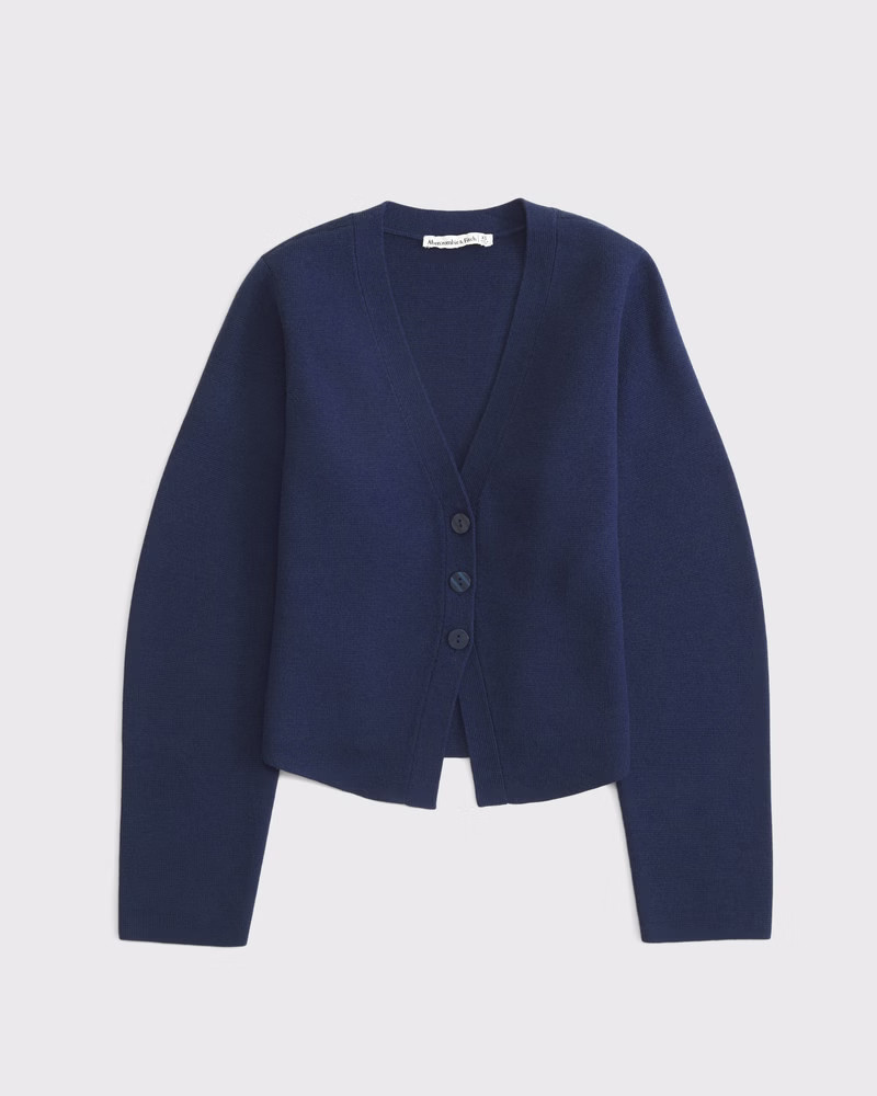 Women's LuxeLoft Rounded Sleeve Cardigan | Women's Tops | Abercrombie.com | Abercrombie & Fitch (US)
