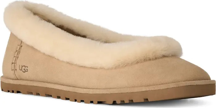 Zora Genuine Shearling Trim Ballet Flat (Women) | Nordstrom