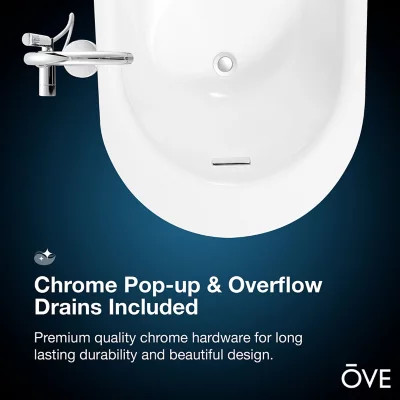 OVE Decors Ruby 65" White Acrylic Freestanding Slipper Tub | Sam's Club