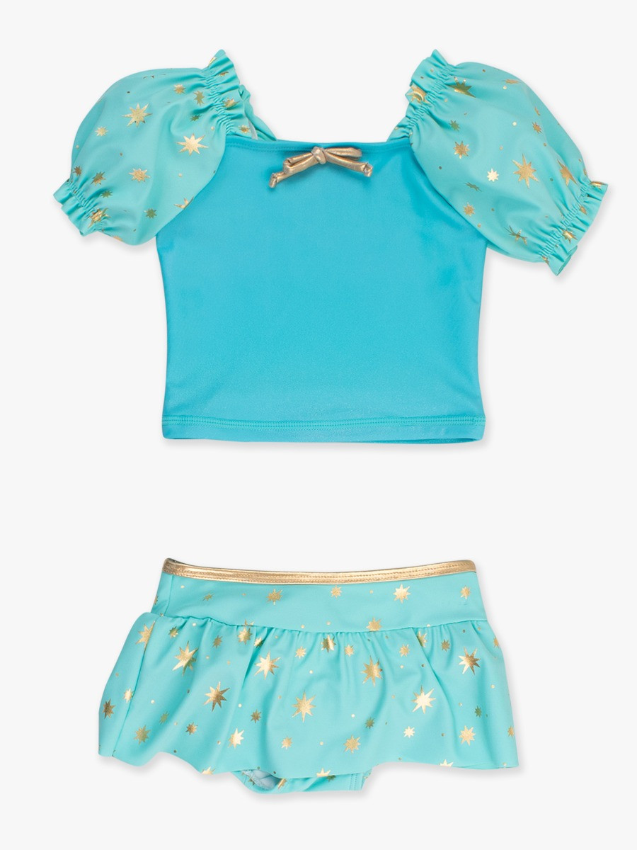 Puffed Sleeve Skirted 2-Piece | RuffleButts / RuggedButts