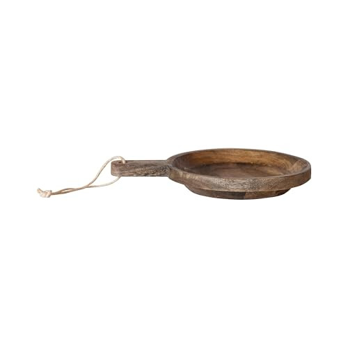 Creative Co-Op Carved Mango Wood Bowl with Handle and Jute Tie, Natural | Amazon (US)