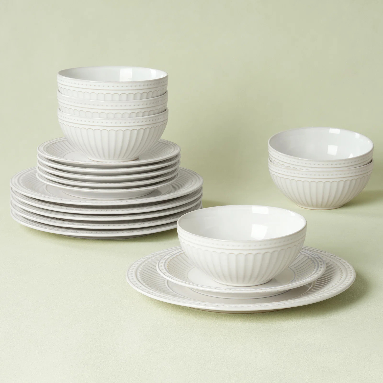 18 Piece Stoneware Dinnerware Set, Service for 6 | Wayfair North America