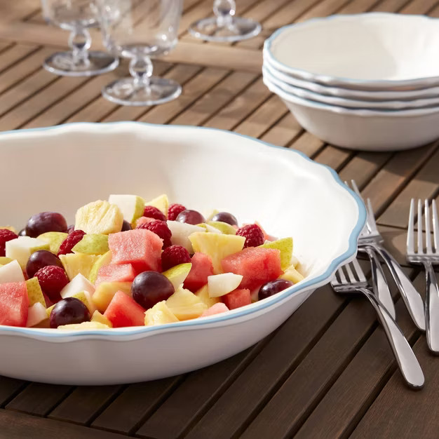 117oz Melamine Serving Bowl White - Threshold™ designed with Studio McGee | Target