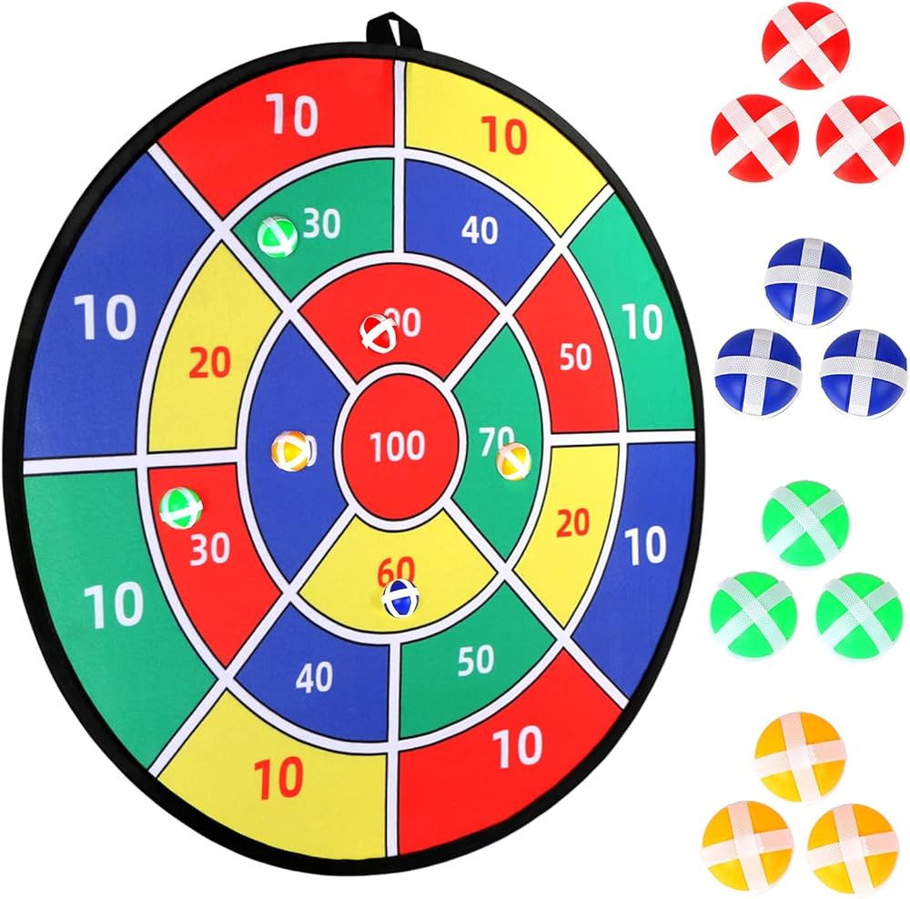 Stocking Stuffers for Kids Boys Daughter Son Birthday 29" Large Dart Board for Kids, Double-Sided... | Amazon (US)