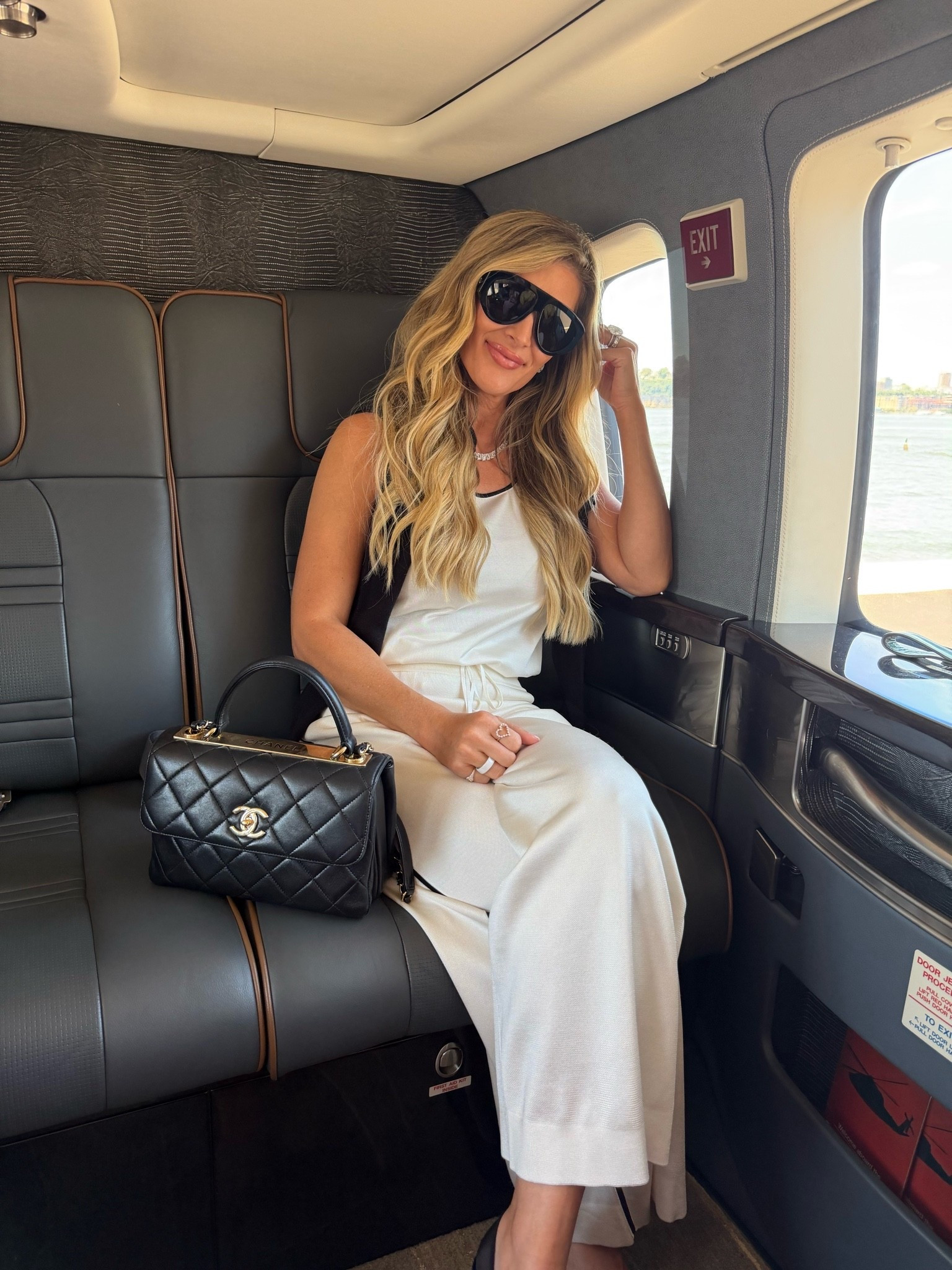 Perfect travel set to be comfy and chic. 

My set is Chanel but I’ve linked a look for less and my exact glasses.

#LTKootd #LTKdayinmylife #LTKTravel