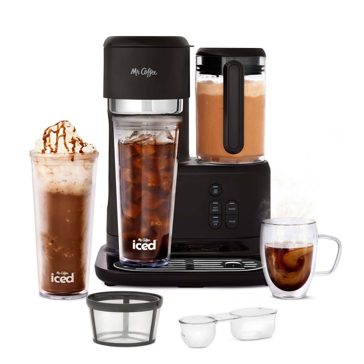 Mr. Coffee Frappe Single-Serve Iced and Hot Coffee Maker/Blender with 2 Reusable Tumblers and Cof... | Target