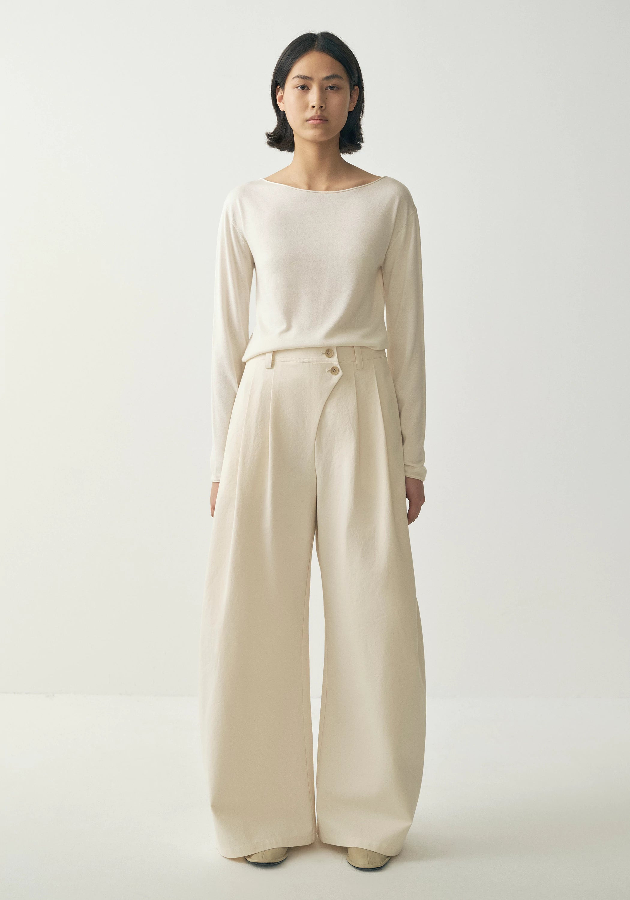 Asymmetric Cotton Pants | INSIS