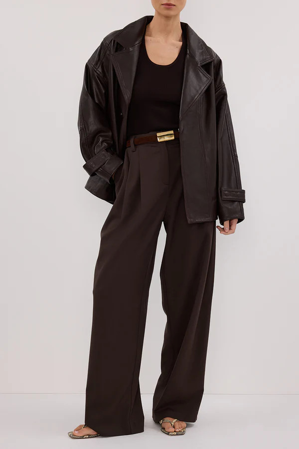 EDEN BITTER CHOC TAILORED PANT | DISSH