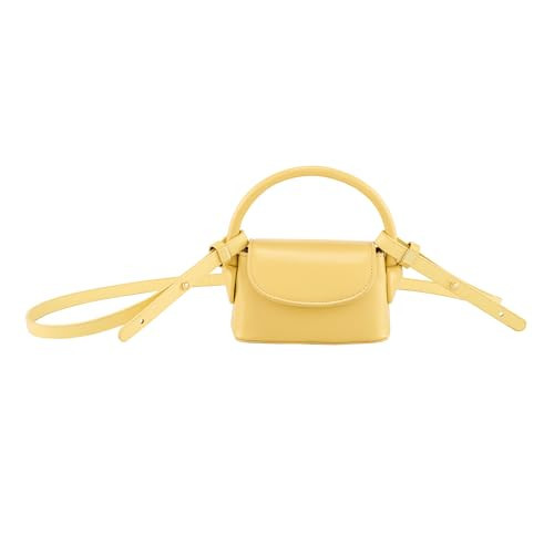 Ayliss Women Mini Purse Bag Mini Top Handle Clutch Crossbody Handbag Coin Cute Purse Lipstick Bag Y2K Accessories Gift (Yellow) | Amazon (US)
