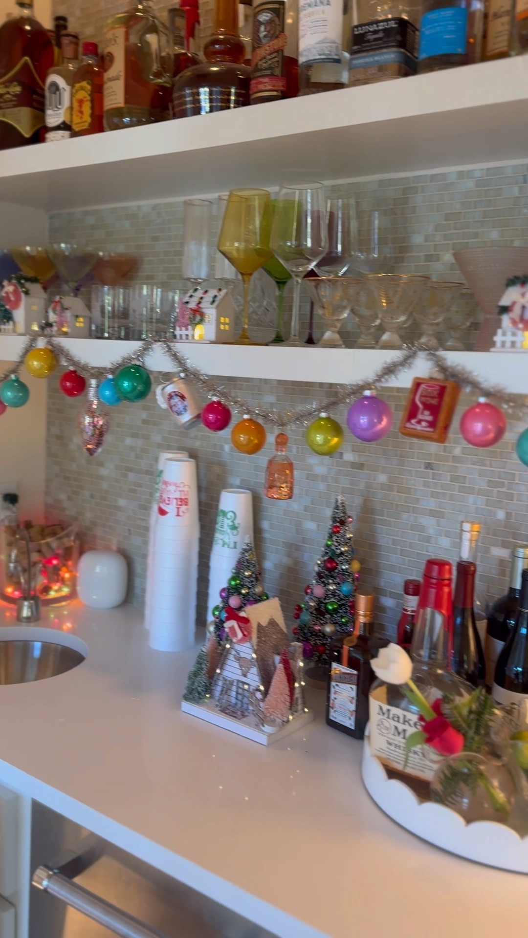 christmas BAR 🍾 using mostly things i already had just to make it fun! xoxo 

#LTKSeasonal #LTKHoliday #LTKHome