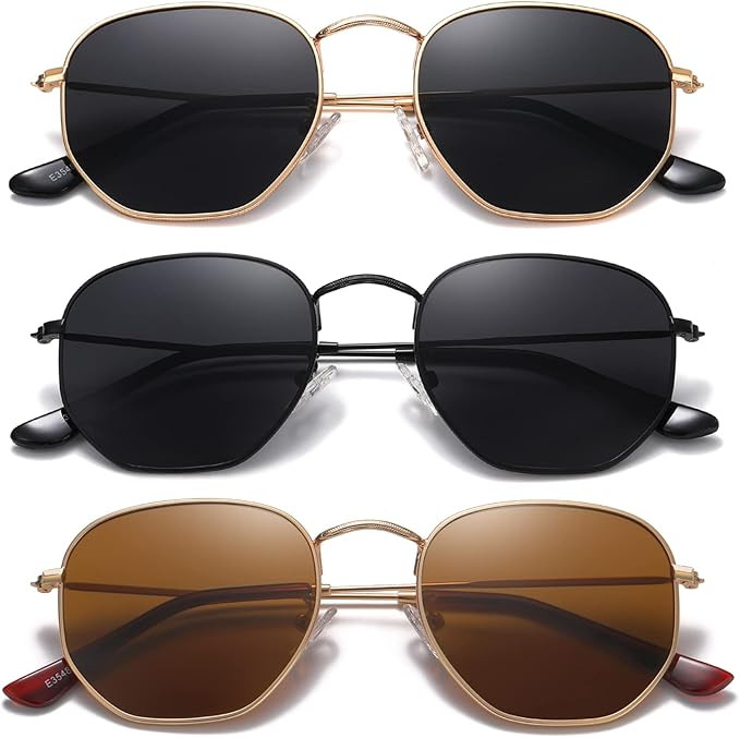 MEETSUN Polarized Hexagon Sunglasses for Women Men Polygon Square Sun Glasses UV400 Protection Me... | Amazon (US)