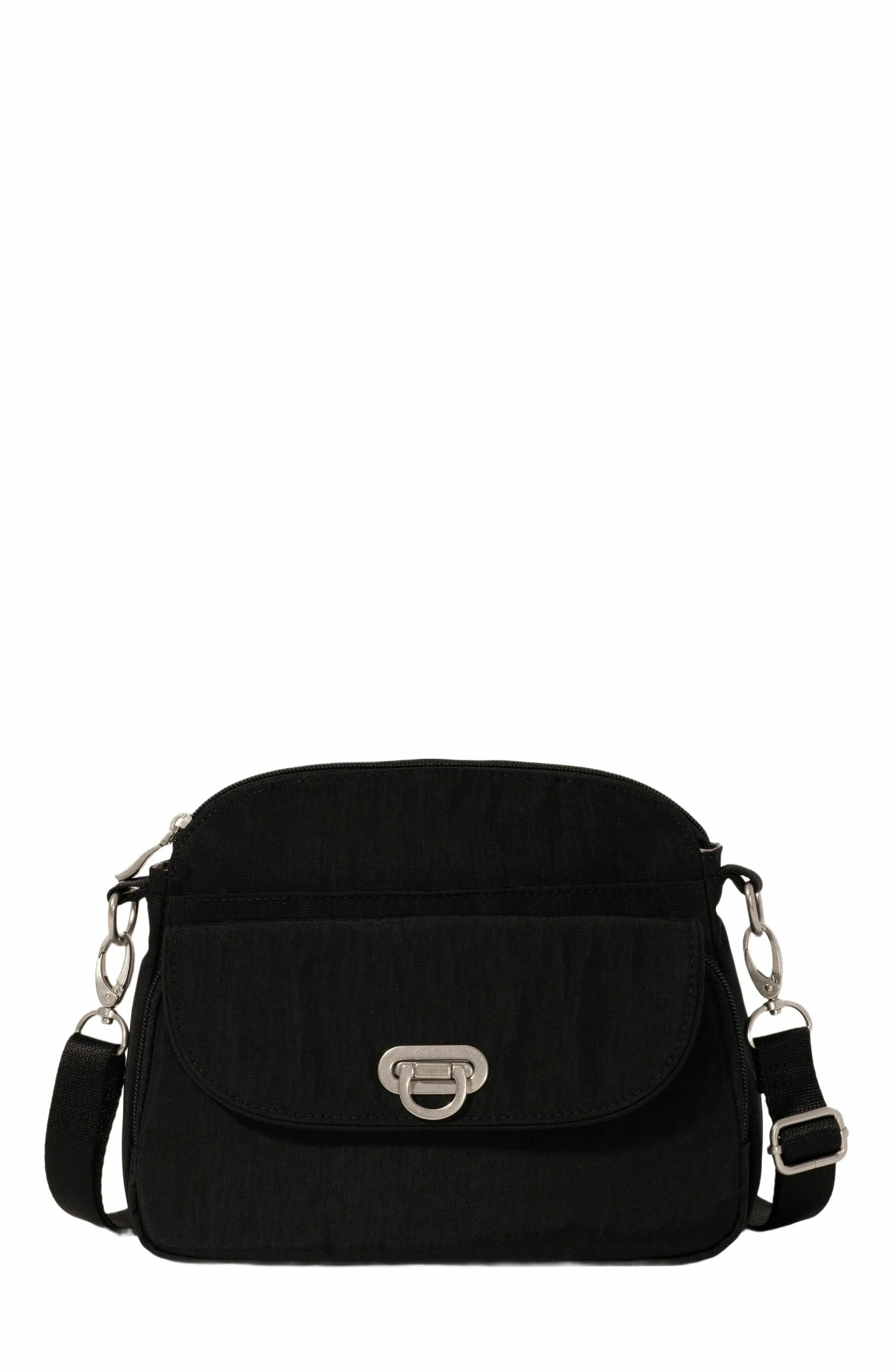BAGGALLINI Coastal Flip Lock Crossbody Bag in Black W/Gold Hardware at Nordstrom | Nordstrom