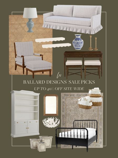 Today is the last day to shop the Ballard Designs Memorial Day sale! Up to 40% off site wide. I’ve rounded up some of my favorites from this beautiful skirted sofa to this stunning hutch, baby girls lighting and nursery baskets, and more! 

#LTKStyleTip #LTKHome #LTKSaleAlert