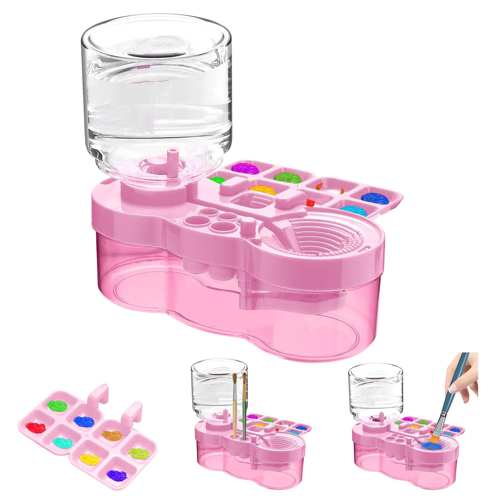 2025 Upgraded Paint Brush Cleaner Tool,Brush Rinser Cup Painting Running Water Circulation Art Supplies for Acrylic,Watercolor and Water Based Creative Gift for Adult Artist Beginners Kids | Amazon (US)