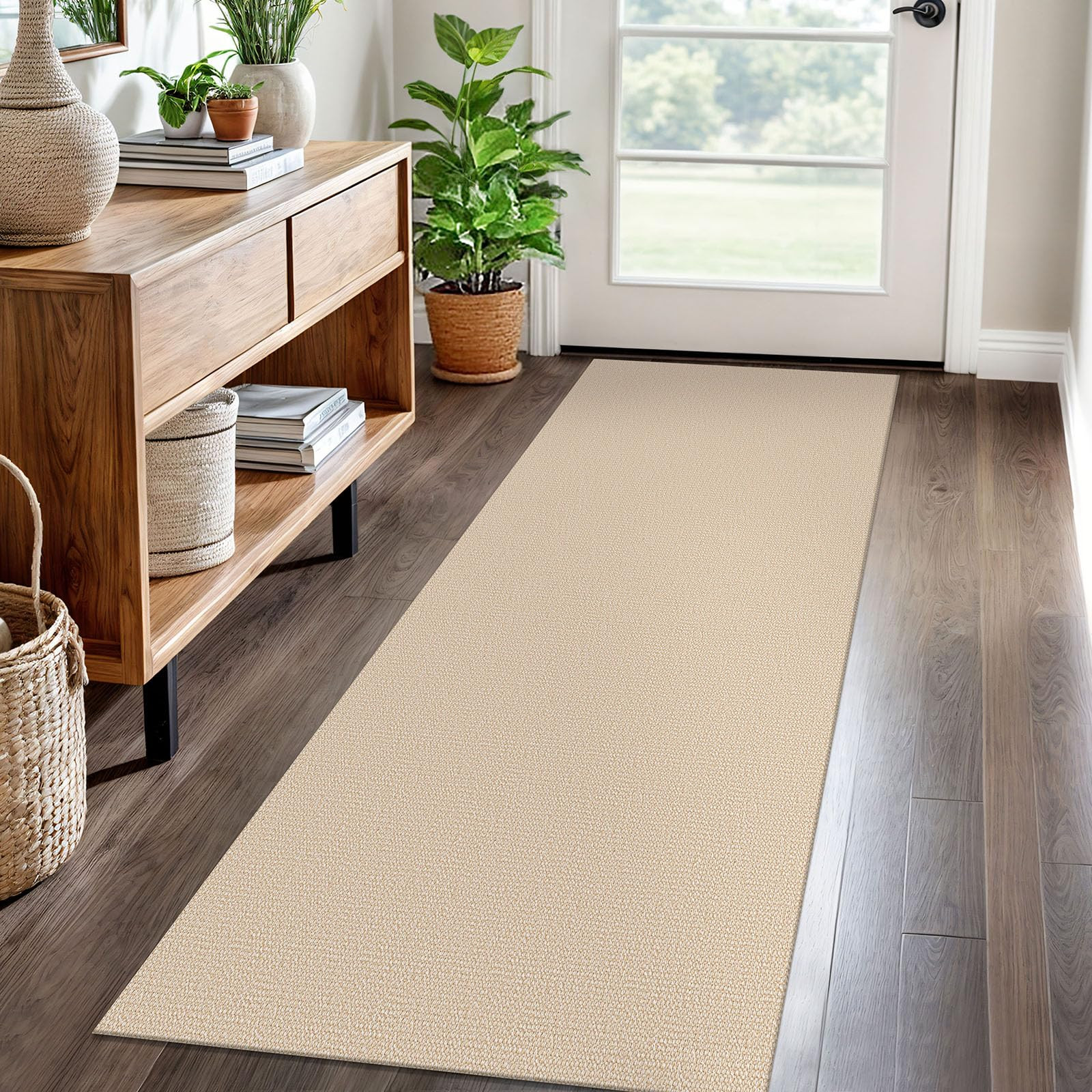 EARTHALL Washable Runner Rug 2x6 Ft Non Slip Runners for Hallways Cotton Rubber Backed Kitchen Ru... | Amazon (US)