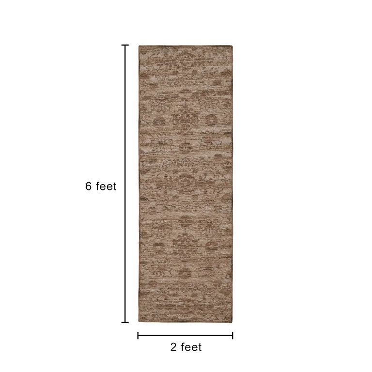 Better Home & Gardens Arty Medallion Runner, 2' x 6', Brown | Walmart (US)