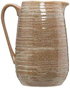 Creative Co-op Putty Grey & Brown Stoneware Pitcher with Reactive Glaze Finish (Each one Will Var... | Amazon (US)