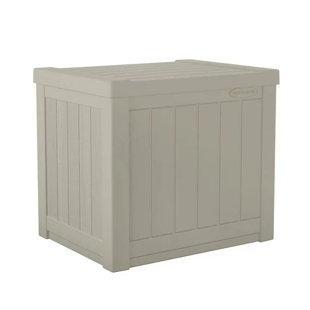 Suncast 22 Gallon Small Outdoor Resin Deck Storage Box for Patio, Light Taupe - Walmart.com | Walmart (US)
