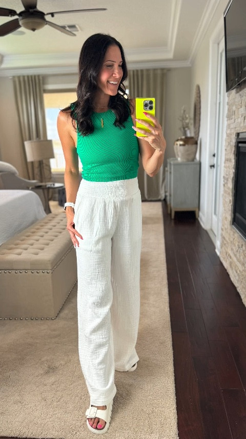 You will be seeing me in these pants A LOT…they are fancy + comfy and the tops are a find under $20! Everything runs true to size. I’m a medium in the top & bottoms, size 9 in the shoe  

#LTKStyleTip #LTKFindsUnder50 #LTKSeasonal