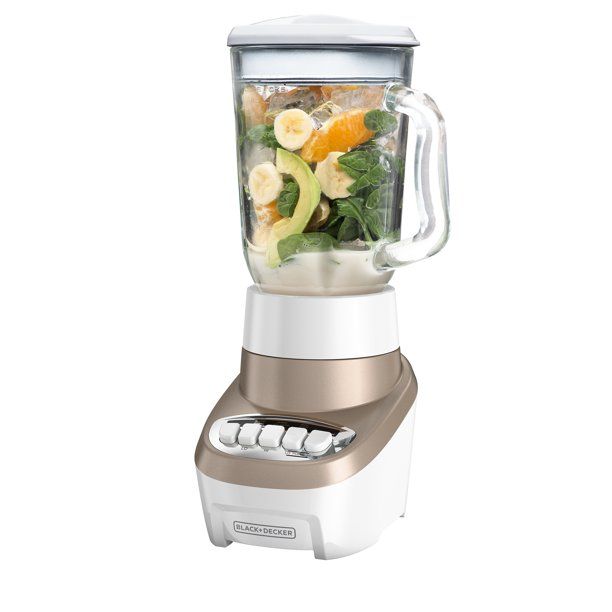 BLACK+DECKER PowerCrush Multi-Function Blender with 6-Cup Glass Jar, 4 Speed Settings, Champagne,... | Walmart (US)