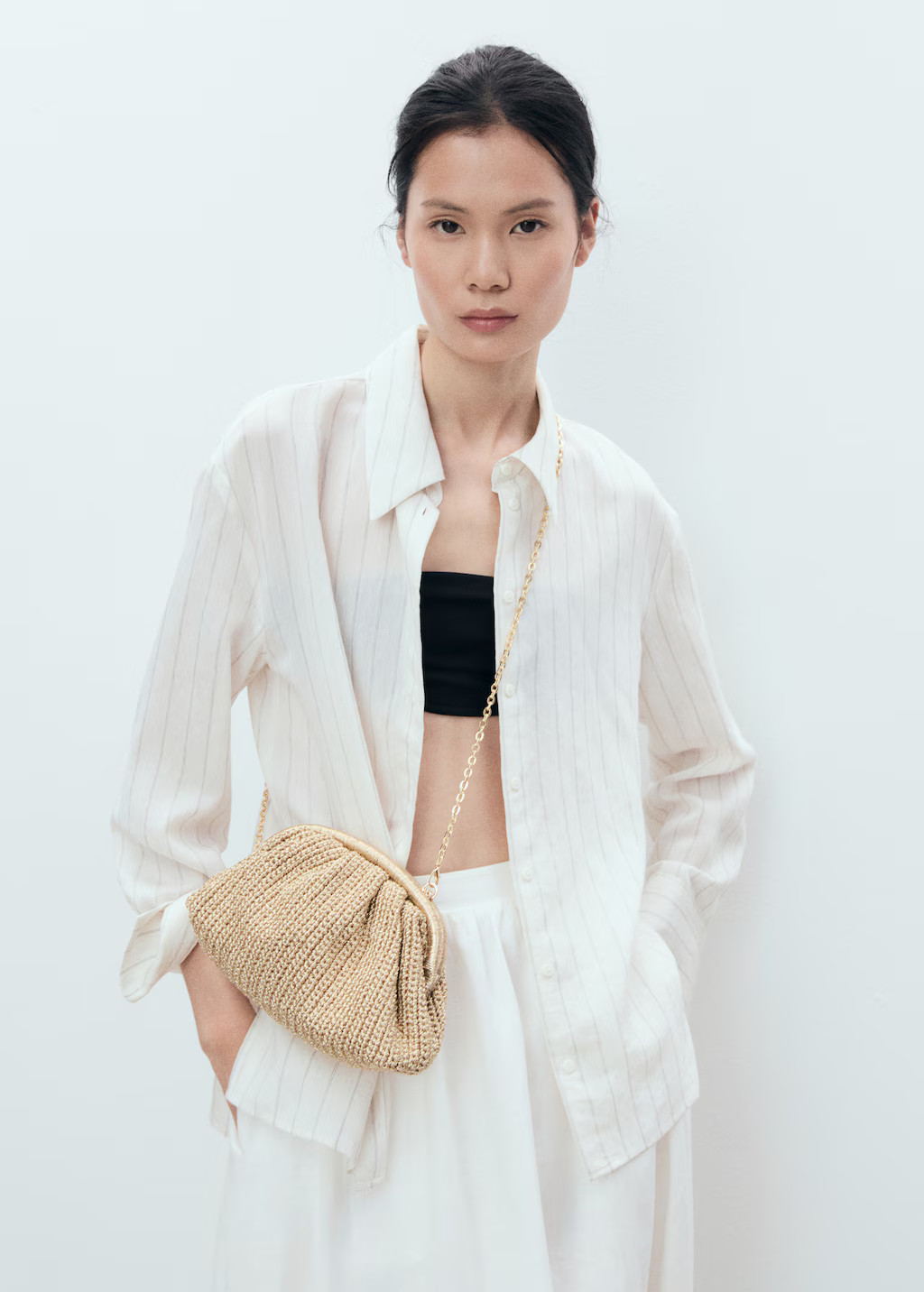 Glossy finish clutch bag - Women | MANGO USA | Mango (US/MX/AU)