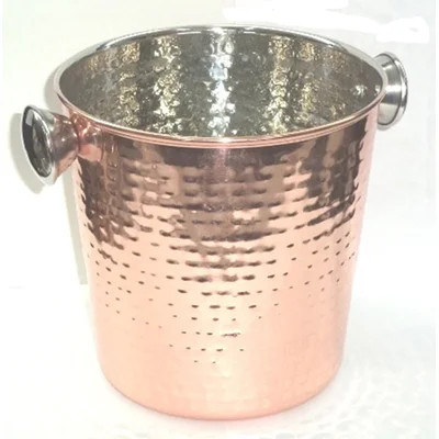 Champagne Bucket, S/S Hammered Copper Plated | Wayfair North America