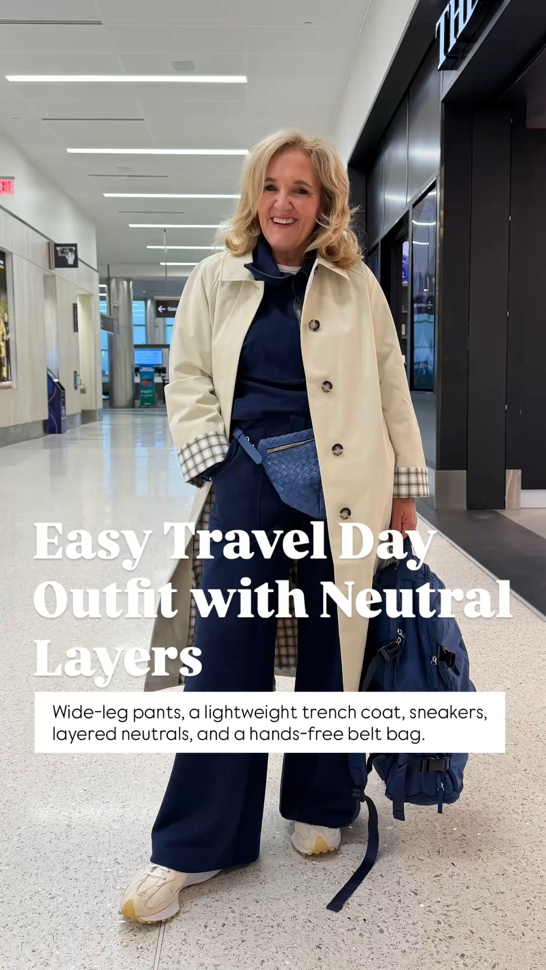 My ideal airport outfit formula 🫶🏻

Comfortable wide-leg pants, soft layers, a lightweight trench, sneakers, and a hands-free belt bag that makes traveling so much easier.

#LTKootd #LTKOver40 #LTKSeasonal