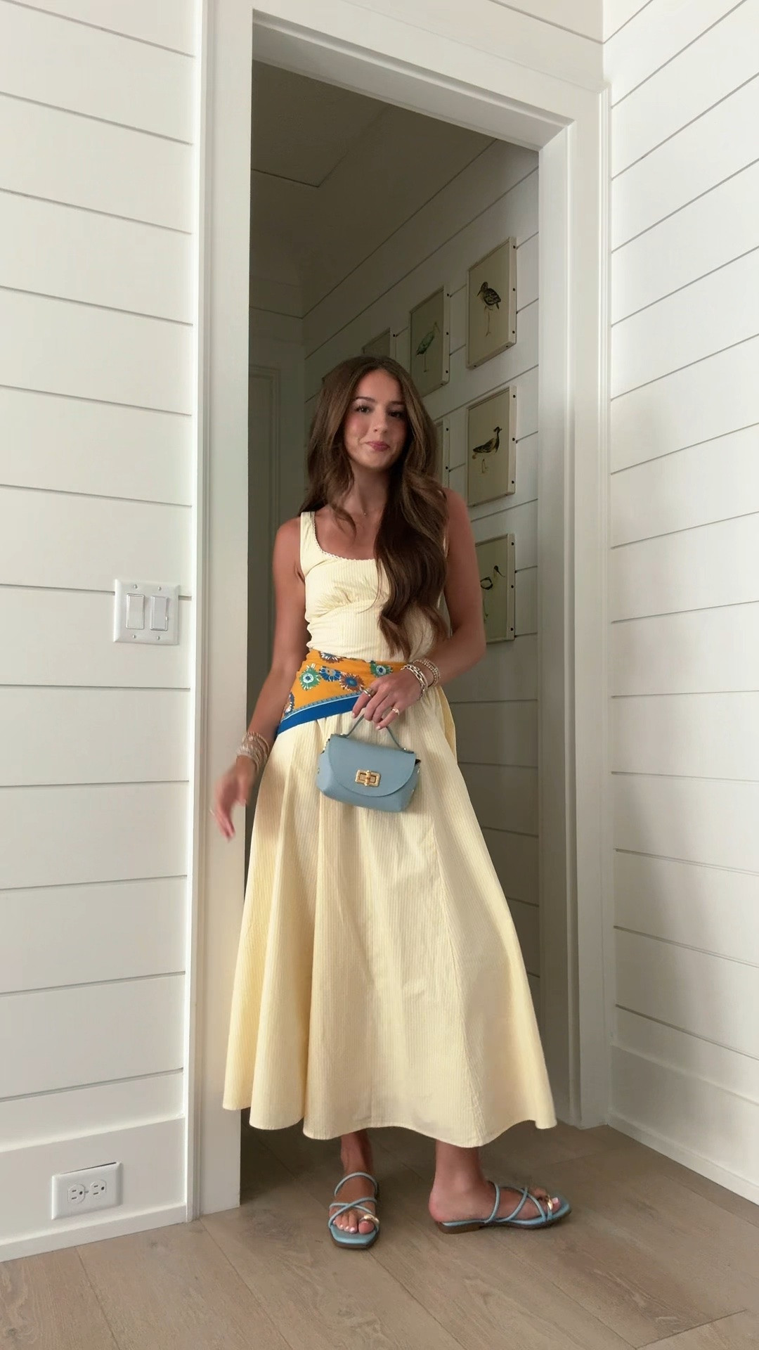 outfit for dinner! wearing an xs in dress💛 scarf & shoes are old & bag is from a leather shop in italy!

#LTKootd