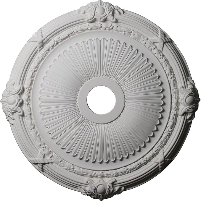 Ekena Millwork CM27HE Heaton Ceiling Medallion, 27 1/2"OD x 3 7/8"ID x 2 1/4"P, Factory Primed | Amazon (US)