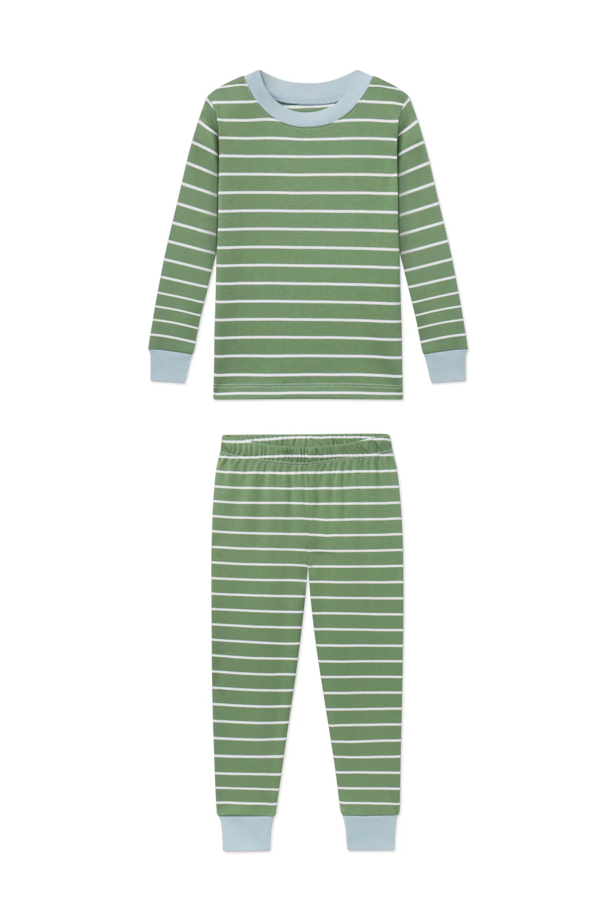 Kids Long-Long Set in Comfrey Inverse Club Stripe | Lake Pajamas