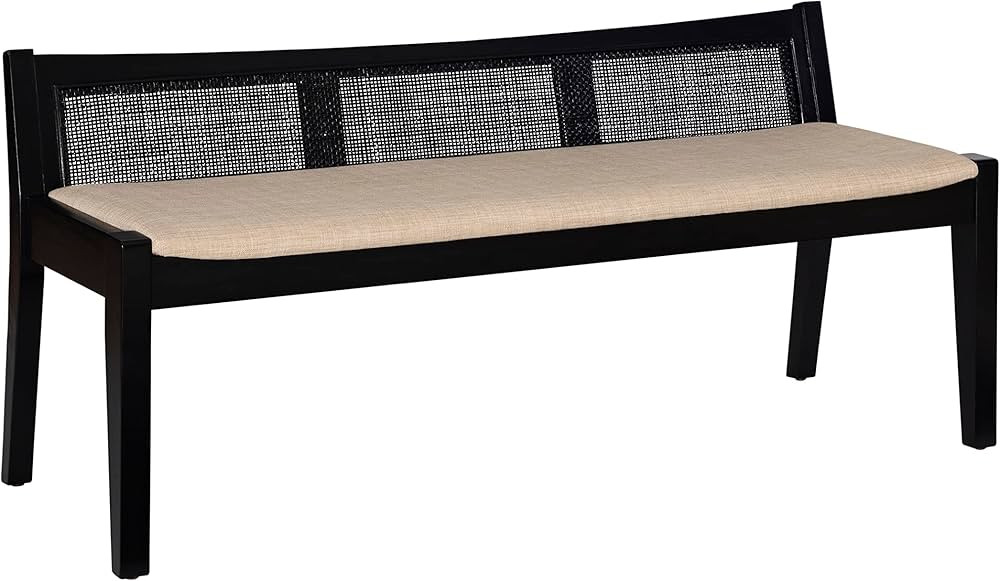 Powell Low Back Cane Kasi Bench, Black | Amazon (US)