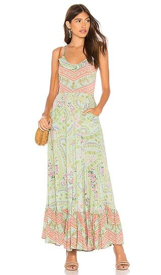 Spell & The Gypsy Collective City Lights Strappy Maxi in Sage | Revolve Clothing (Global)