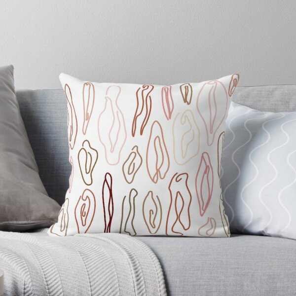 Abstract Vulvart Throw Pillow | Redbubble (US)