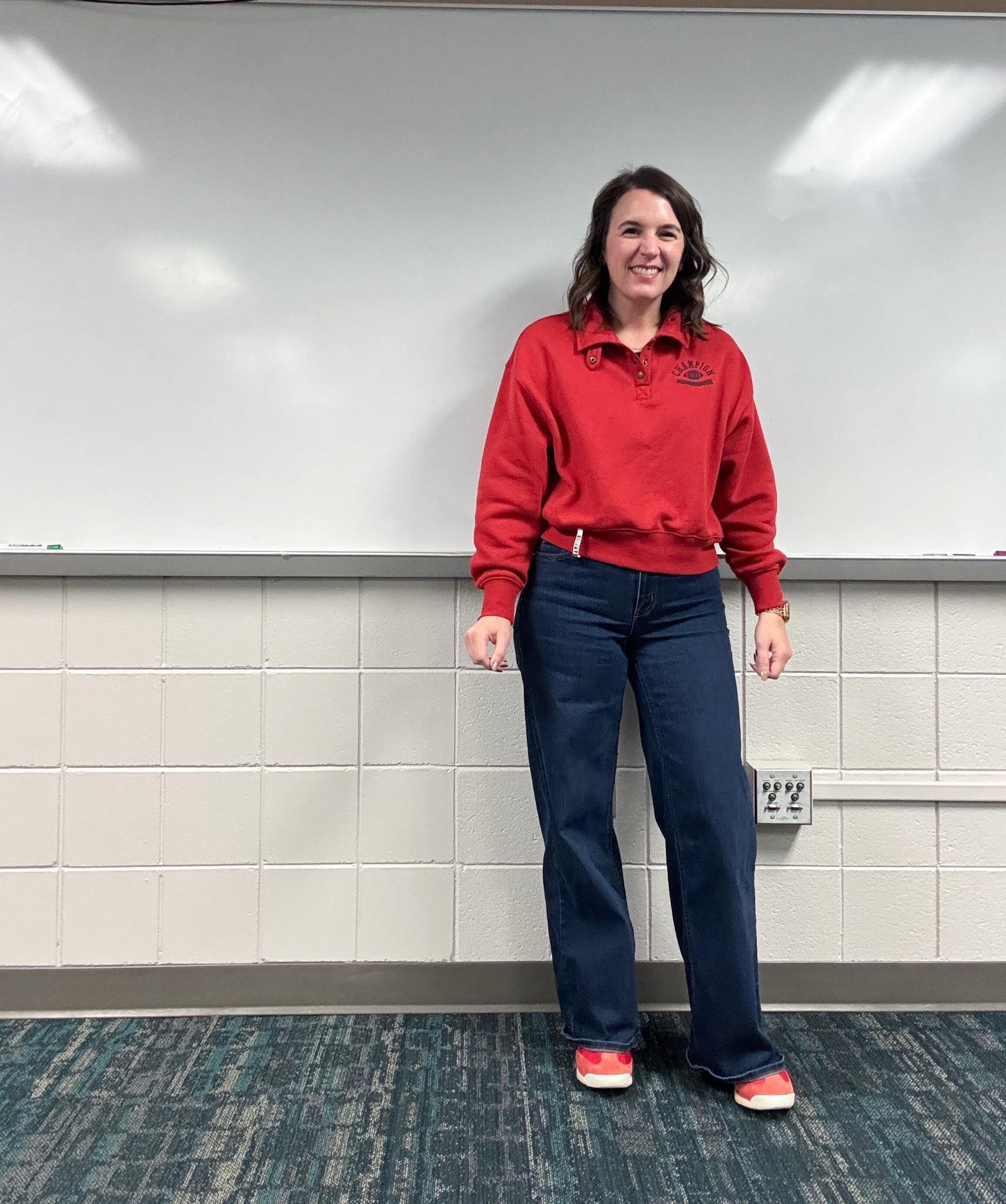 Red is one of my power colors, so finding this red pullover and it being on sale was much appreciated!

Pullover: small
Wide leg jeans: size 8

#LTKOver40 #LTKSaleAlert
