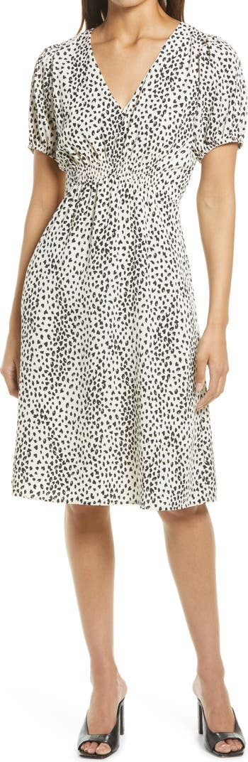 Animal Print A-Line Challis Dress | Nordstrom
