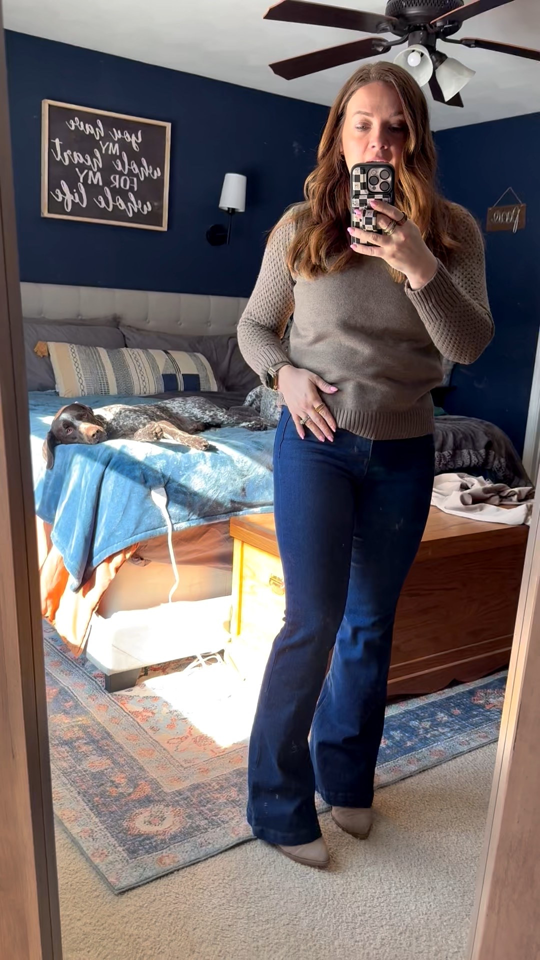 The sweater is a small & the jeans are really comfortable & affordable coming in under $25! I’m in my true size- 4. 

#LTKootd #LTKgrwm #LTKWorkwear