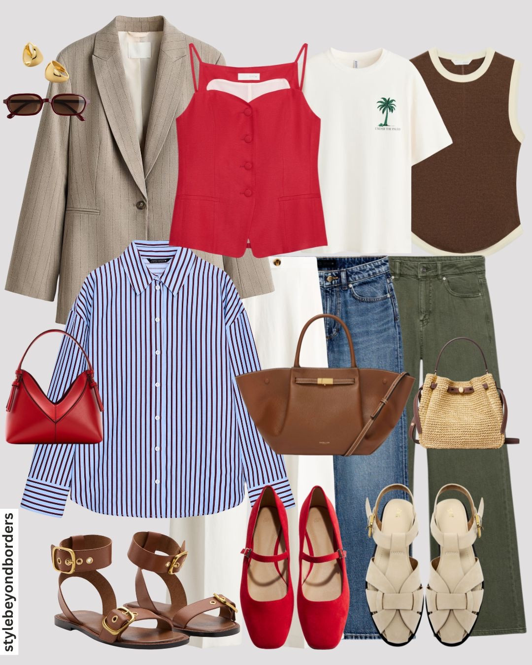 Summer capsule wardrobe ❤️✨



Tags: single. Breasted blazer, red vest, red waistcoat, white t-shirt, brown vest, striped blue shirt, white linen trousers, blue jeans, khaki jeans, brown sandals, red ballet flats, cage leather sandals, DeMellier handbag, raffia bag, summer outfit, chic outfit, elevated outfit, H&M, Zara, Mango

#LTKsummer #LTKstyletip #LTKworkwear