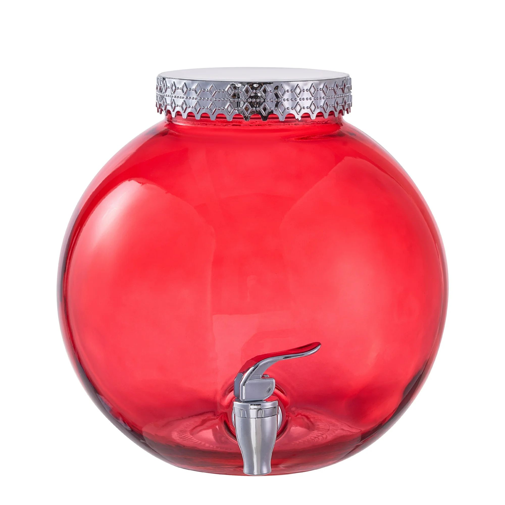 Holiday Time 1.5 Gallon Red Ornament Glass Dispenser | Walmart (US)