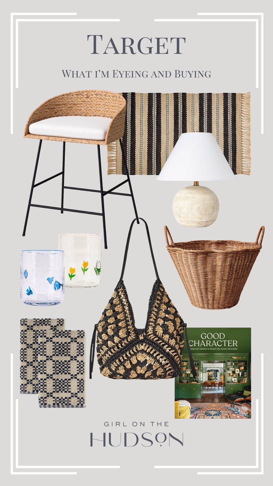 Target finds I’m eyeing and buying! 

The perfect doormat for your front porch, a brand new book that you can pre-order, icon drinking glasses, the prettiest woven beach and pool bag, my favorite lamp (finally back in stock!!), counter stools that are a steal and the prettiest hand towel. 

#LTKSeasonal #LTKSaleAlert #LTKHome