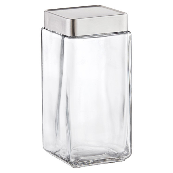 Anchor Hocking Glass & Brushed Aluminum Canisters | The Container Store